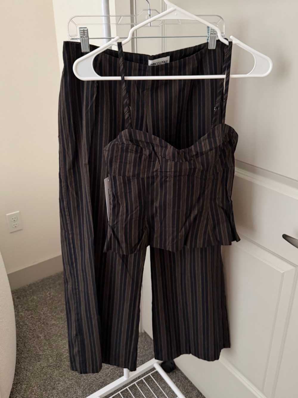Princess Polly Black Striped Set